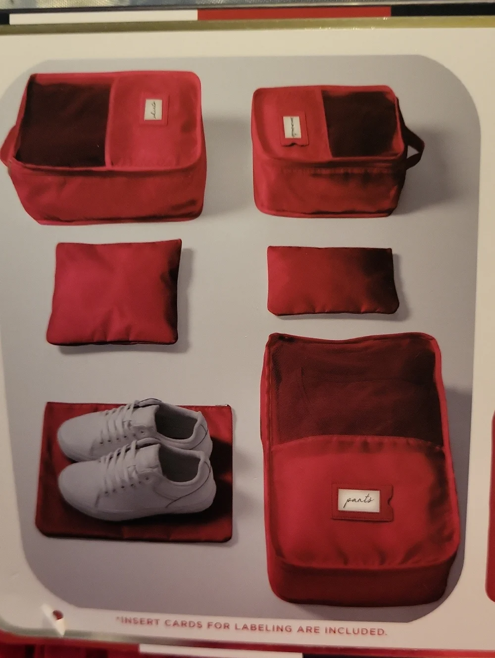 RUBY + CASH Red 6-Piece Deluxe Packing Cube Set Rt Ls